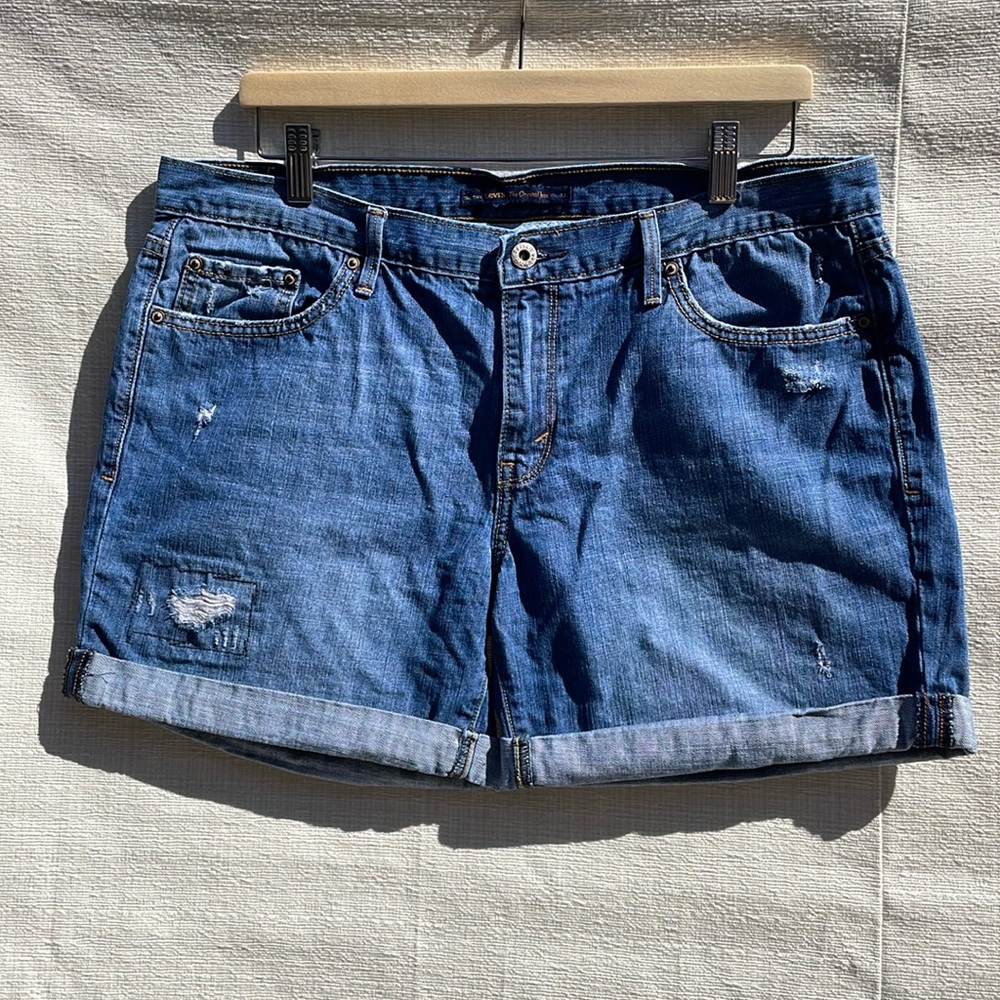 Levi’s Strauss & Co The Original Jean Boyfriend Jean Shorts Med Wash Sz 12